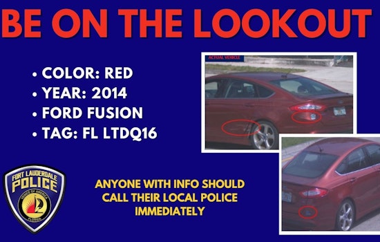 Fort Lauderdale Police Seek Public's Aid in Locating Vehicle Linked to Death Investigation