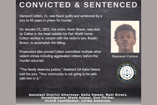 Fort Worth Police Department Earns Praise from Tarrant County DA for Unspecified Case Success