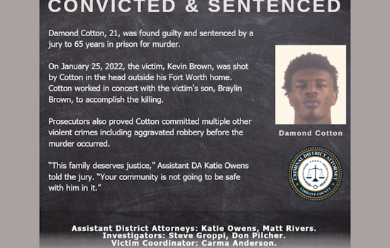 Fort Worth Police Department Earns Praise from Tarrant County DA for Unspecified Case Success