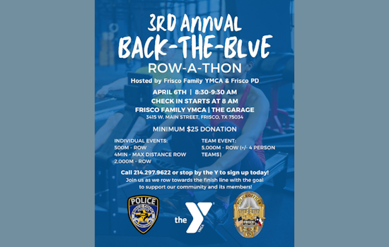 Frisco YMCA Hosts 3rd Annual Back-the-Blue Row-a-Thon to Support Local Law Enforcement