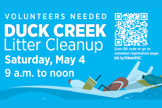 Garland Calls for Volunteers to Aid in Third Annual Duck Creek Litter Cleanup on May 4th