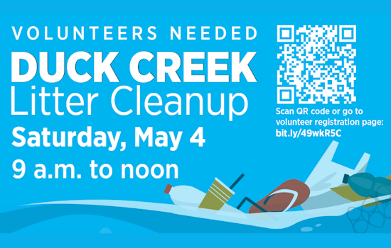 Garland Calls for Volunteers to Aid in Third Annual Duck Creek Litter Cleanup on May 4th