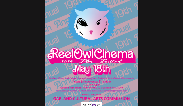 Garland High School to Host 19th Reel Owl Cinema Film Festival on May 18th