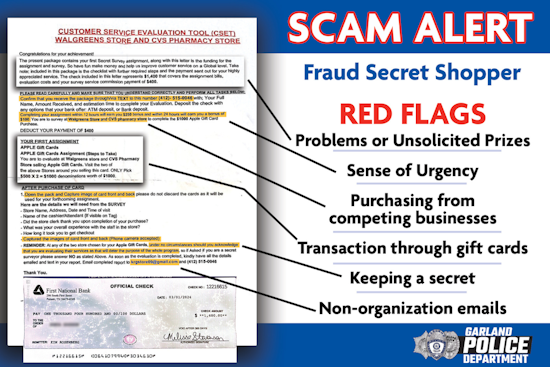 Garland Scam Alert: Elderly Mother Targeted with Phony Check in Gift Card Swindle