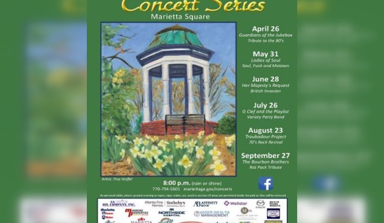 Glover Park Concert Series Returns to Marietta Square with Free Musical Nights Starting April 2024