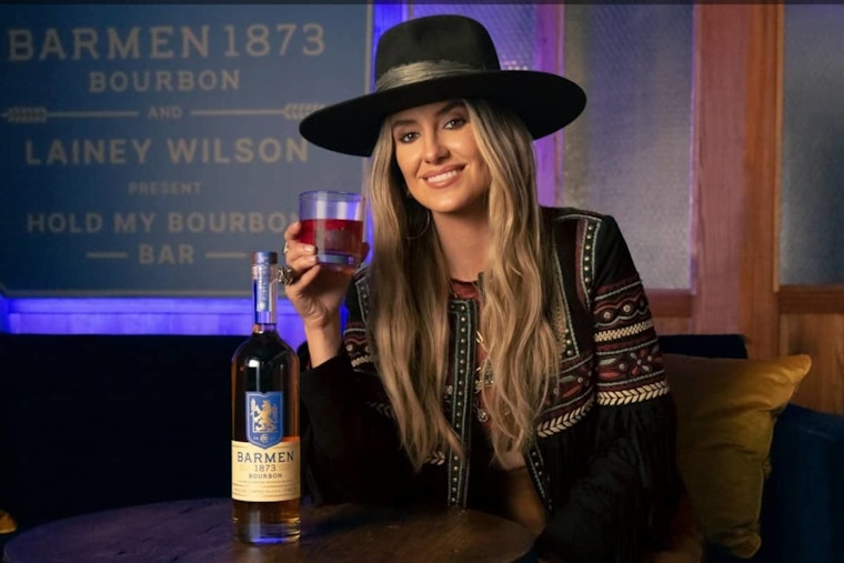 GRAMMY Winner Lainey Wilson and Barmen 1873 Bourbon Launch "Hold My Bourbon Bar" Pop-Up in Nashville
