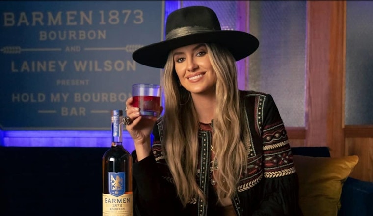 GRAMMY Winner Lainey Wilson and Barmen 1873 Bourbon Launch "Hold My Bourbon Bar" Pop-Up in Nashville