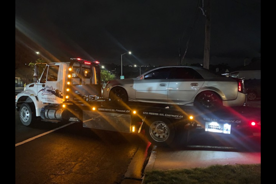 Hayward Police Impound Notorious Cadillac for Reckless Driving and Sideshow Antics