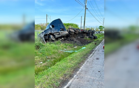 Hazmat Response to 18-Wheeler Accident Causes Road Closure on Miller Road 2 in Harris County