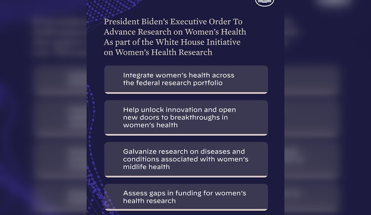 Healthcare Equality Leaps Forward, White House Announces Landmark Women's Health Research Initiative