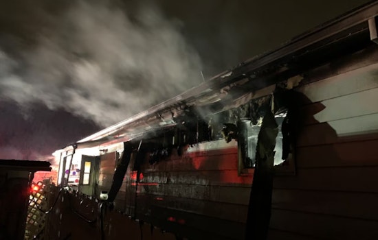 Hillsboro Mobile Home Fire Displaces Two, Road Closed for Response