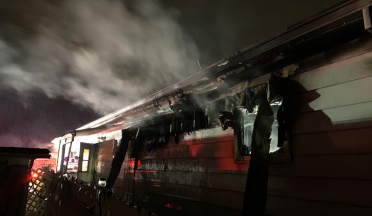 Hillsboro Mobile Home Fire Displaces Two, Road Closed for Response