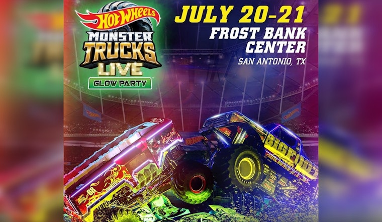 Hot Wheels' Monster Trucks Glow Party Revs Up for San Antonio's Frost Bank Center