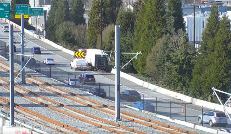 I-90 Reopens in Seattle After Recycling Truck Rollover Accident, Minor Injuries Reported