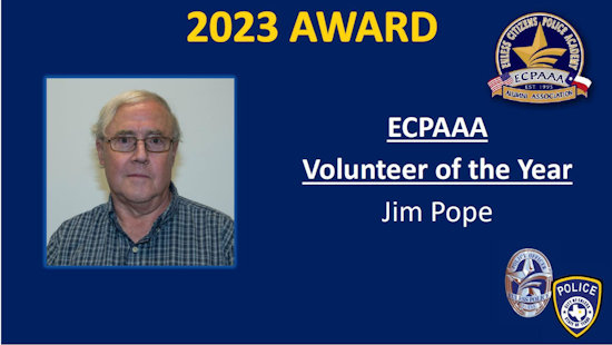 Jim Pope Hailed as Euless Citizens Police Academy Alumni's 2023 Volunteer of the Year