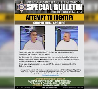 LA Sheriff's Department Seeks Public's Help to Identify Suspects in Palmdale Dick's Sporting Goods Theft