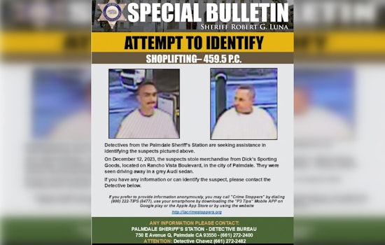 LA Sheriff's Department Seeks Public's Help to Identify Suspects in Palmdale Dick's Sporting Goods Theft