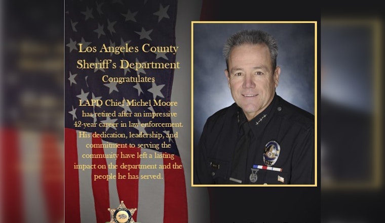 LAPD Chief Michel Moore Honored Upon Retirement, Culminating 42-Year Legacy of Service