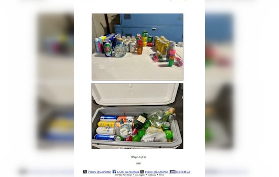 LAPD's "Safe Sip" Operation Nets a Dozen in Downtown LA for Unlicensed Alcohol Sales