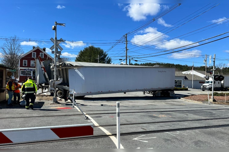 Littleton Commuters Face Delays as MBTA Train, Tractor Trailer Collide; No Injuries Reported