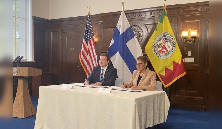 Los Angeles Mayor Karen Bass Teams Up with Finland's Trade Minister to Forge Transatlantic Climate Alliance