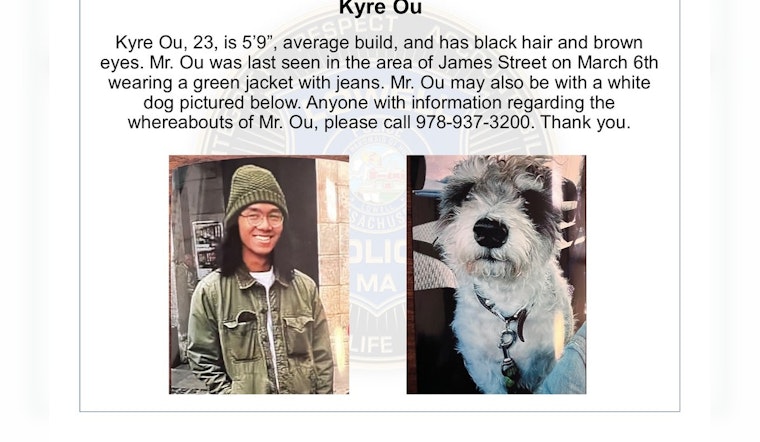 Lowell Police Issue Urgent Missing Person Alert for 23-Year-Old Kyre Ou