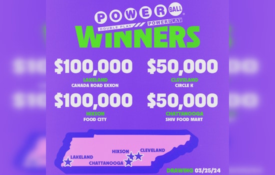 Lucky Streak in Tennessee: Four Residents Score Big in Powerball with Mega Millions Jackpot Still Up for Grabs