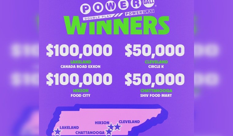 Lucky Streak in Tennessee: Four Residents Score Big in Powerball with Mega Millions Jackpot Still Up for Grabs