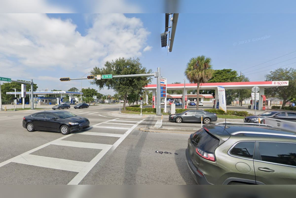 Man Arrested After Crashing Stolen BMW Into Miami Gas Station During