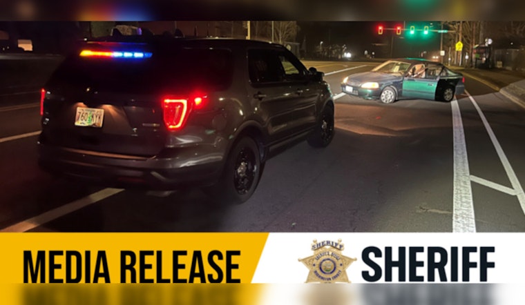 Man Arrested After High-Speed Chase in Stolen Car Ends in Spike Strip Standstill in Washington County