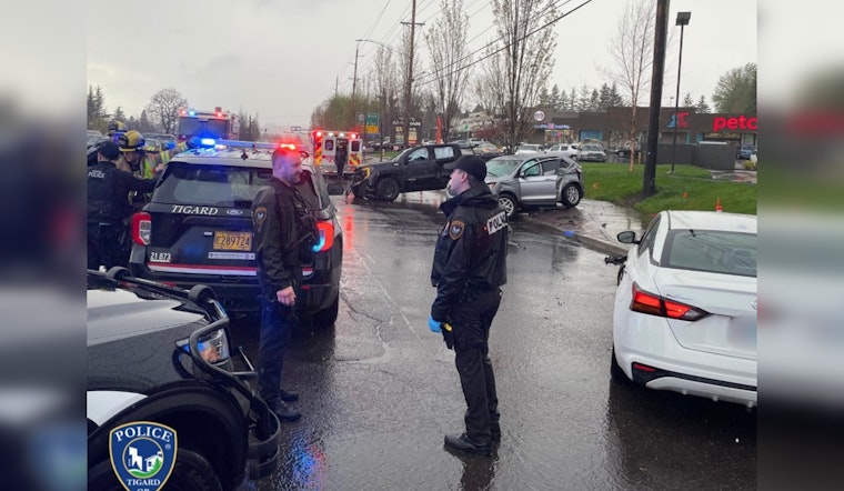 Man Arrested Following Multi-Vehicle Crash and Knife Threat on Tigard Highway