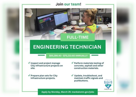 Mankato Seeks Engineering Talents, Opens Applications for Engineering Technician Role