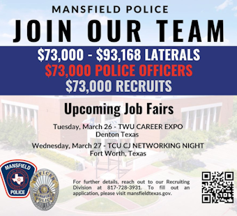 Mansfield Police Department Scouts New Talent at Texas Universities Job Fairs