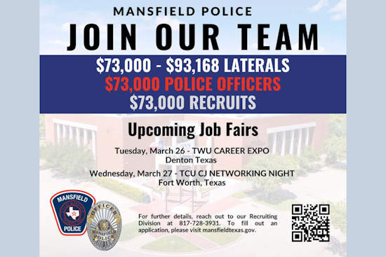Mansfield Police Department Scouts New Talent at Texas Universities Job Fairs