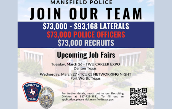 Mansfield Police Department Scouts New Talent at Texas Universities Job Fairs