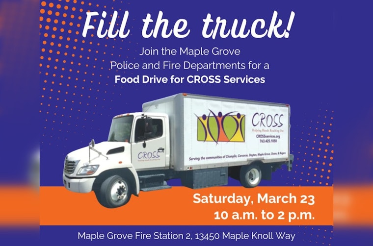 Maple Grove First Responders Host Food Drive to Benefit CROSS Services This Weekend