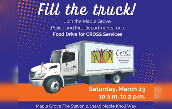 Maple Grove First Responders Host Food Drive to Benefit CROSS Services This Weekend
