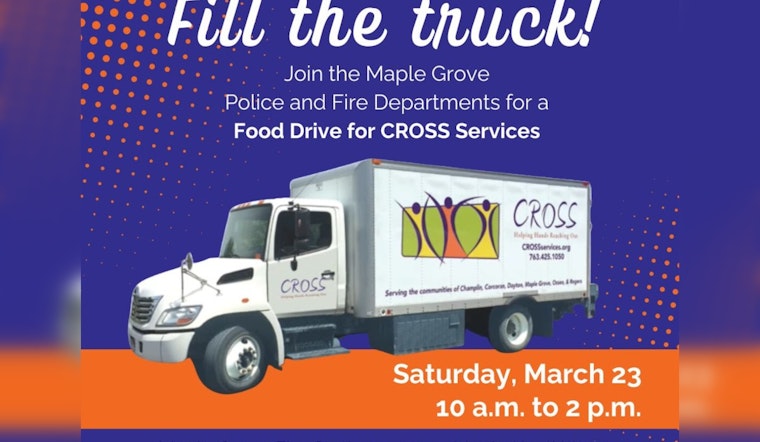 Maple Grove First Responders Host Food Drive to Benefit CROSS Services This Weekend