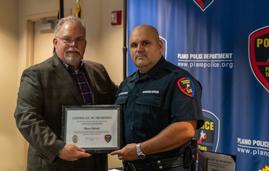 Marco Salcedo Promoted to Detention Supervisor After Distinguished Service with Plano Police