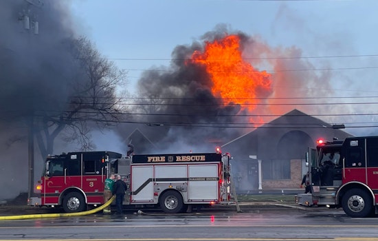 Massive Blaze Ravages Warren Strip Mall, Forces Groesbeck Highway Closure