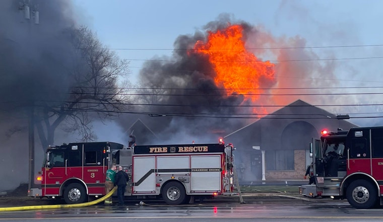 Massive Blaze Ravages Warren Strip Mall, Forces Groesbeck Highway Closure