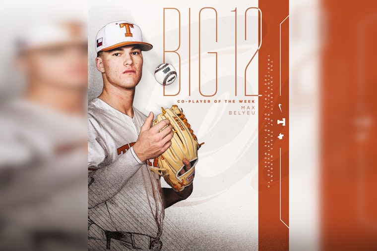 Max Belyeu Ignites Longhorns' Comeback with Big 12 Co-Player of the Week Performance in Lubbock