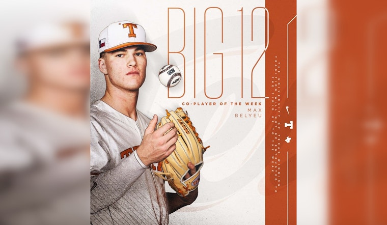 Max Belyeu Ignites Longhorns' Comeback with Big 12 Co-Player of the Week Performance in Lubbock