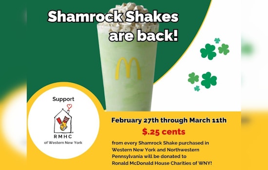 McDonald's Shamrock Shake Sales Support Ronald McDonald House Charities Across Cities from New York to Indiana