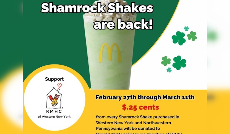 McDonald's Shamrock Shake Sales Support Ronald McDonald House Charities Across Cities from New York to Indiana