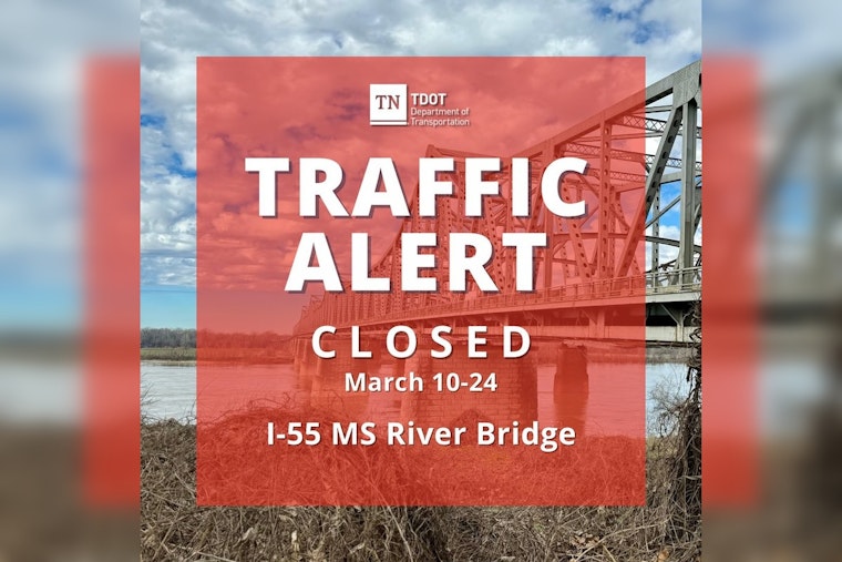 Memphis to Arkansas I-55 Bridge Closure Extended, Officials Urge Patience Amid Traffic Delays