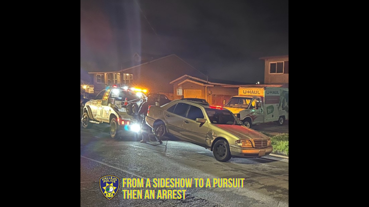 Mercedes-Benz Driver Arrested After High-Speed Chase Following Vallejo Sideshow