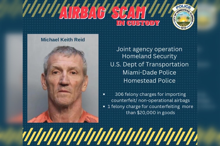 Miami Auto Shop Owner Charged With 306 Counts After $280K in Counterfeit Airbags Uncovered