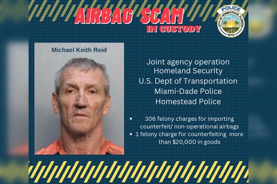 Miami Auto Shop Owner Charged With 306 Counts After $280K in Counterfeit Airbags Uncovered