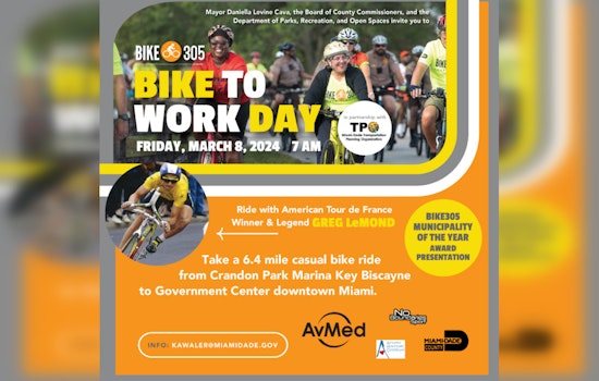 Miami Mayor, Cycling Icon Greg LeMond Spearhead Thriving Bike to Work Day Event
